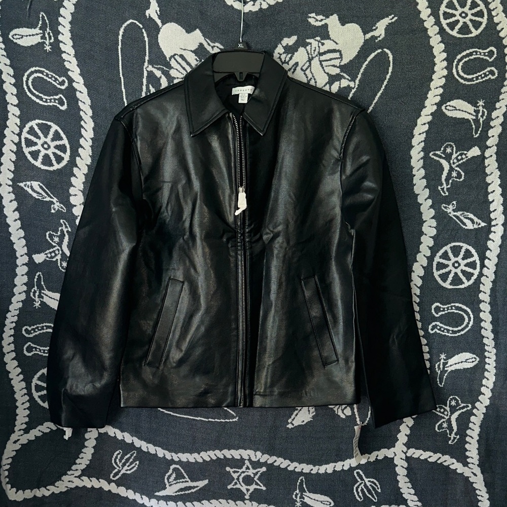 Topshop Black Leather Jacket